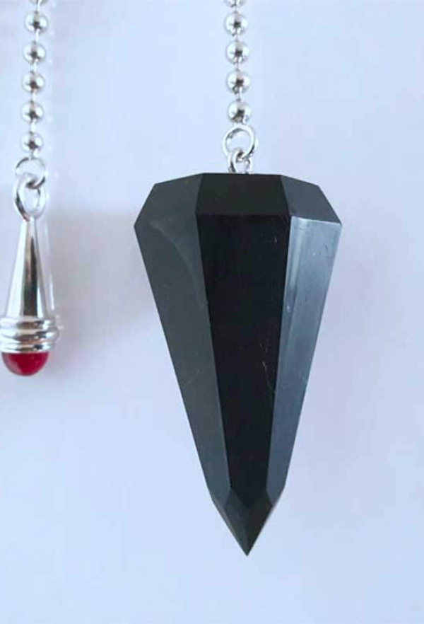 Article : Ésotérisme l’art divination Pendule divinatoire de radiesthésie haute gamme professionnels radionique – Pendule Urulu l’obsidienne noir témoin rubis.